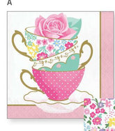 Floral Tea Party Luncheon Napkins
